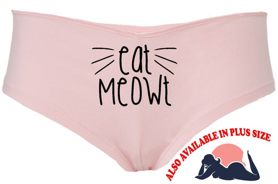 EAT MEOWT me out flirty panty game kitten pussy cat WHISKERS kawaii pet play honeymoon bridal bachelorette hen panties party sexy oral sex