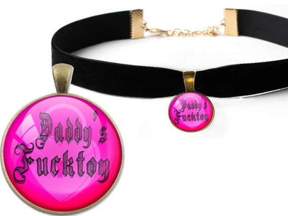 DADDYS FUCK TOY owned by Daddy sexy choker necklace for little princess baby girl slut collar necklace ddlg cglg bdsm flirty fun hotwife