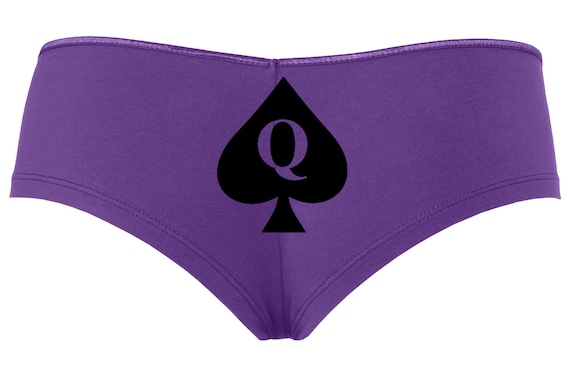 QUEEN of SPADES for BBC lovers owned slave boy short Purple Panties boyshort sexy funny rude slutty slut collar collared hotwife hot wife