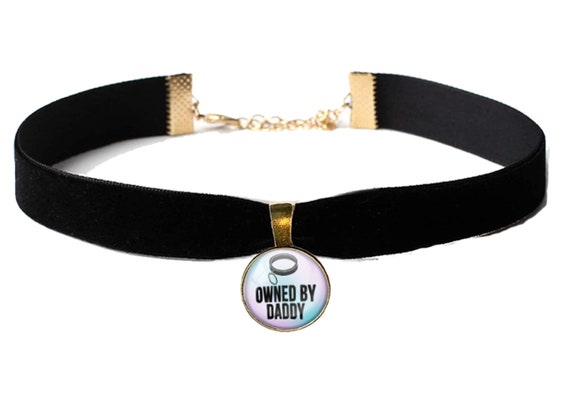 OWNED BY DADDY sexy choker necklace for daddys little princess baby girl slut collar necklace ddlg cglg bdsm flirty fun