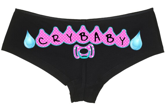 POLKA dot CRYBABY Cry BABY owned slave boy short panty Panties boyshort color choices sexy funny rude collar collared neko pet play kitten