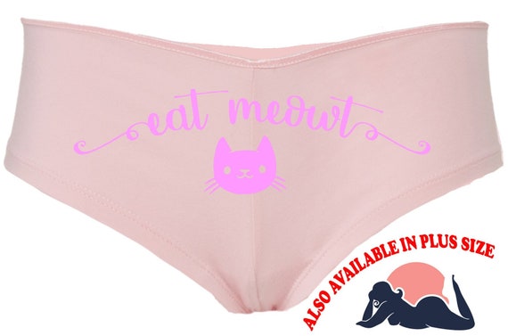 EAT MEOWT me out flirty panty game kitten pussy cat neko kawaii pet play honeymoon bridal bachelorette hen panties party sexy oral sex lick