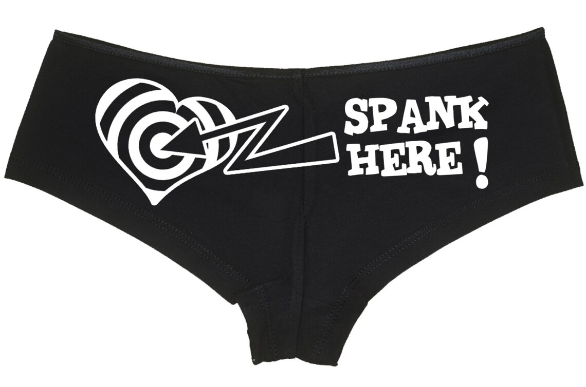 SPANK HERE with HEART target boy short panty Panties boyshort Etsy