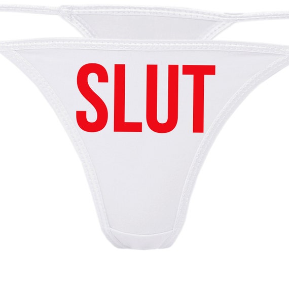 simple SLUT flirty WHITE THONG for kitten show your slutty side choice of colors