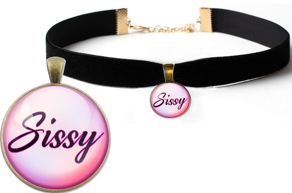 SISSY glass cabochon choker necklace for Anal Whore Slut Pansy Pantyboy Cuckold Boytoy Boi Toy Panty Boy Cuck Bitch fem boy femboy