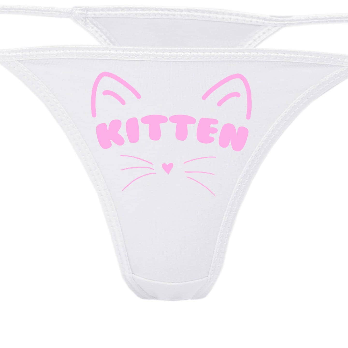 KITTEN Flirty Cgl White Thong Show Your Slutty Side Choice of Colors  Daddy's Little Slut Daddy's Girl 