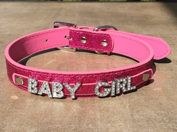 Baby Girl - Rhinestone Submissive Collar - DDLG Fetishwear - BDSM Collar - Choose Your Color