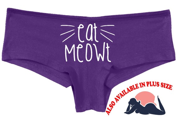 EAT MEOWT me out flirty panty game kitten pussy cat WHISKERS kawaii pet play honeymoon bridal bachelorette hen panties party sexy oral sex