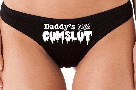 DADDY'S LITTLE C*MSLUT flirty ddlg cgl cotton thong panties underwear kitten show your slutty side hotwife bdsm shared owned submissive slut