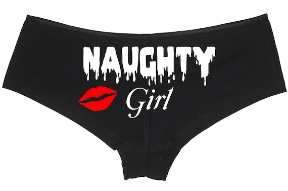 NAUGHTY GIRL lips kiss boy short panty Panties boyshort color choices sexy funny rude collar collared neko pet play kitten fun flirty rave