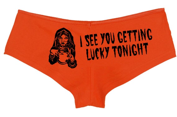 I See You Getting Lucky Tonight flirty Boy short underwear - sexy fun boyshort panties for under your naughty halloween costume outift