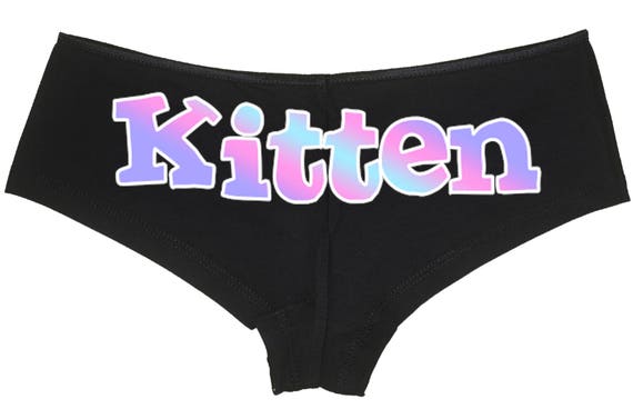 Daddy's KITTEN pastel design owned slave boy short panty Panties boyshort sexy Rear Center rude slut collar collared neko pet play kawaii