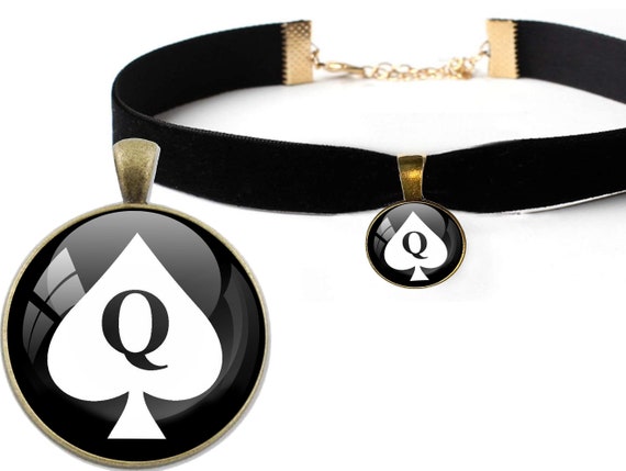 QUEEN OF SPADES sexy choker necklace slut collar necklace bbc lover only big black cock ddlg cglg bdsm hotwife shared vixen hot wife owned