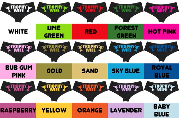 TROPHY WIFE new honeymoon engagement bridal bachelorette hen party panties gift