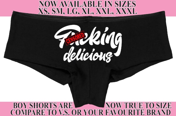 F#CKING DELICIOUS flirty hen party bachelorette boy short panty Panties boyshort color choices sexy funny party sexy rude oral fun slutty