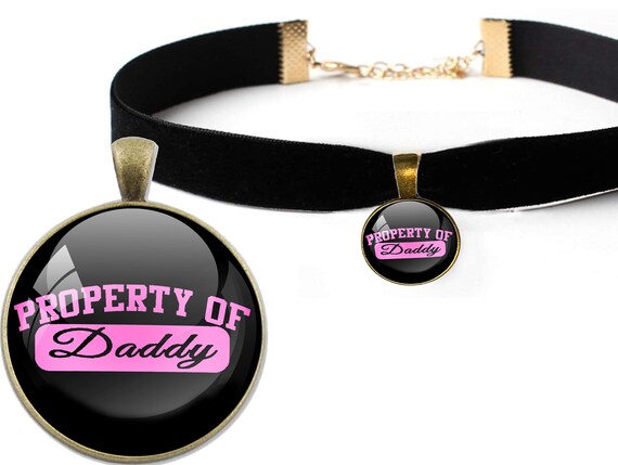 PROPERTY Of DADDY athletic look owned by sexy choker necklace daddys little slut princess baby girl collar ddlg cglg bdsm flirty fun hotwife