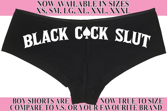 BLACK Cock SLUT 2 for BBC Queen of Spades lovers owned slave boy short panty Panties boyshort sexy rude slutty collar bdsm hotwife hot wife