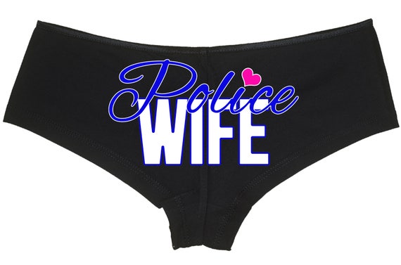 LEO POLICE WIFE Thin Blue Line My Police Officer Underwear panties force cop bachelorette engagement party boyshort Law enforcement love