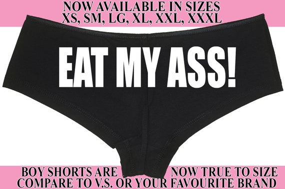 EAT MY ASS out flirty panty game kitten honeymoon bridal bachelorette hen boy short panties boyshort party sexy oral sex anal lick me slut