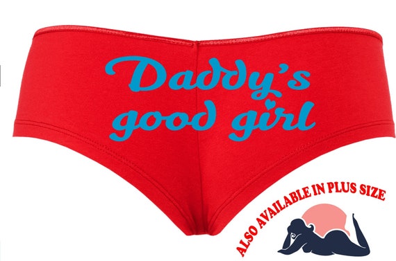 DADDY'S GOOD GIRL owned slave cute Red hot boy short panties sexy rude collar collared play kitten ddlg clothing bdsm cglg submissive slut