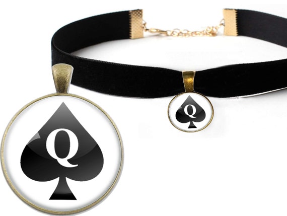 QUEEN OF SPADES 2 sexy choker necklace slut collar necklace bbc lover only big black cock ddlg cglg bdsm hotwife shared vixen hot wife owned