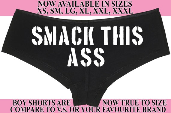 SMACK THIS ASS spank me pizza tacos boy short panty panties boyshort sexy rude bdsm slutty slut flirty fun gift bridal hen party ddlg cgl