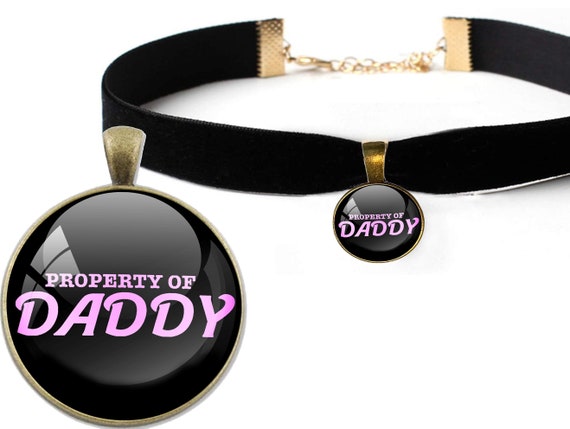 PROPERTY Of DADDY owned by sexy choker necklace for daddys little slut princess baby girl collar necklace ddlg cglg bdsm flirty fun hotwife