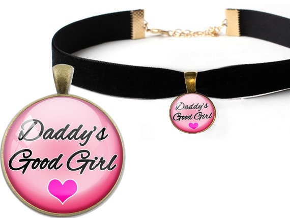 Cute Pink DADDYS GOOD GIRL owned by daddy sexy choker necklace princess baby little slut collar necklace ddlg cglg bdsm flirty fun hotwife
