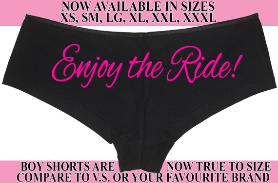 Enjoy the Ride!  hen party bachelorette boy short panty sexy boyshort panties funny party owned rude flirty slut bride sex swinger ride me