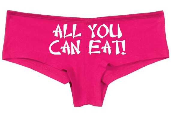 ALL You CAN EAT hen party bachelorette Pink boy short panty Panties boyshort color choices sexy funny party sexy rude oral sex flirty slutty