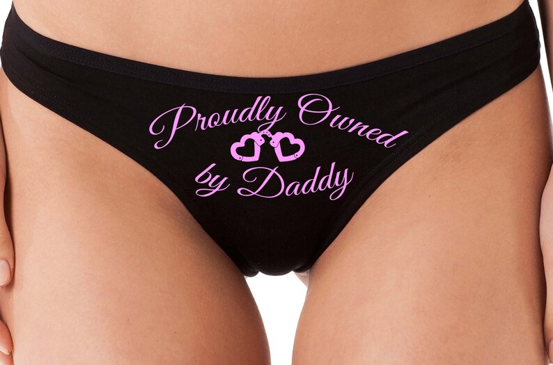 PROUDLY OWNED by DADDY Little Slave Comfy Black Thong Panties Etsy UK