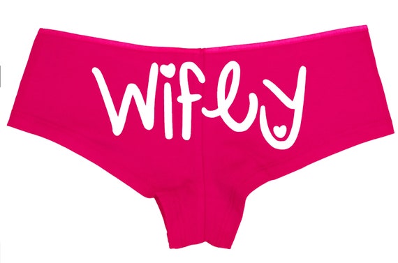 WIFEY new wife honeymoon engagement bridal bachelorette hen party gift boy short panty panties boyshort color choices sexy funny party bride