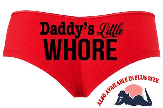 DADDY'S LITTLE WHORE owned slave red boy short panties color options sexy funny rude collar collared neko pet play Kitten cgl ddlg cum slut