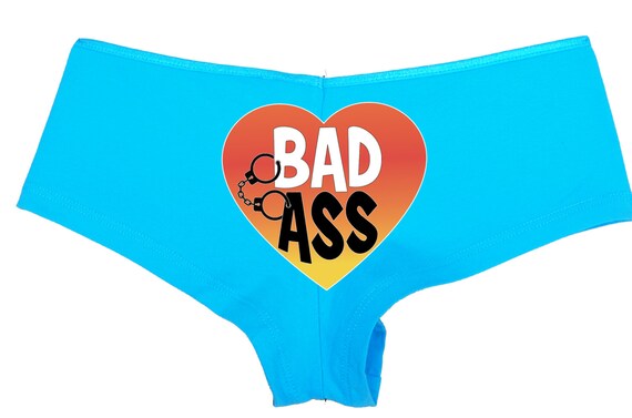 Knaughty Knickers Badass with A Great Ass Nice Booty Rude Flirty White Boyshort