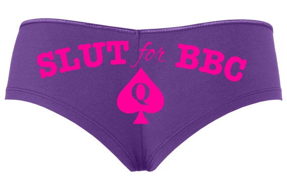 Knaughty Knickers Black Cock Slut QofS Queen of Spades Pink Panties Plus Size