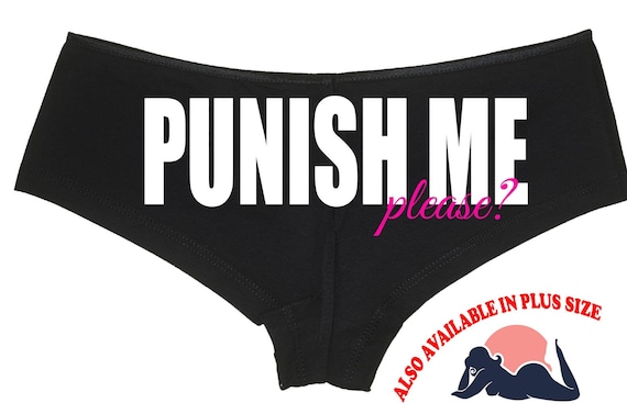 PUNISH ME PLEASE sexy boyshort panties for your collared submissive slut princess kitten fun flirty bdsm ddlg cglg underwear for daddys slut