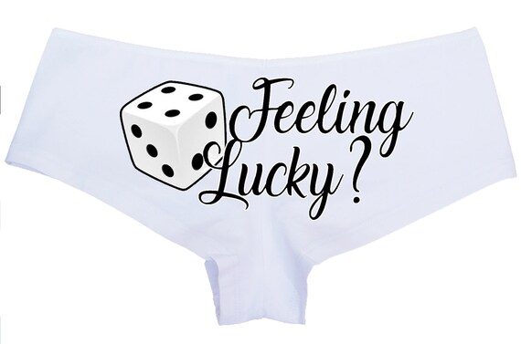 FEELING LUCKY Vegas Dice nerdy panties boy short panty new boyshort lots of color choices sexy funny gamer girl nerd underwear roll playing