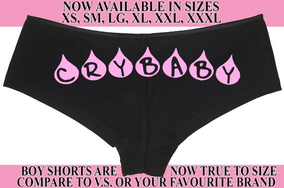 CRYBABY CRY BABY Cute Boy Short Panty Panties Boyshort Princess Sexy Funny  Rude Bdsm Slutty Slut Fun Cgl Cglg Ddlg Daddy Submissive Dominant 