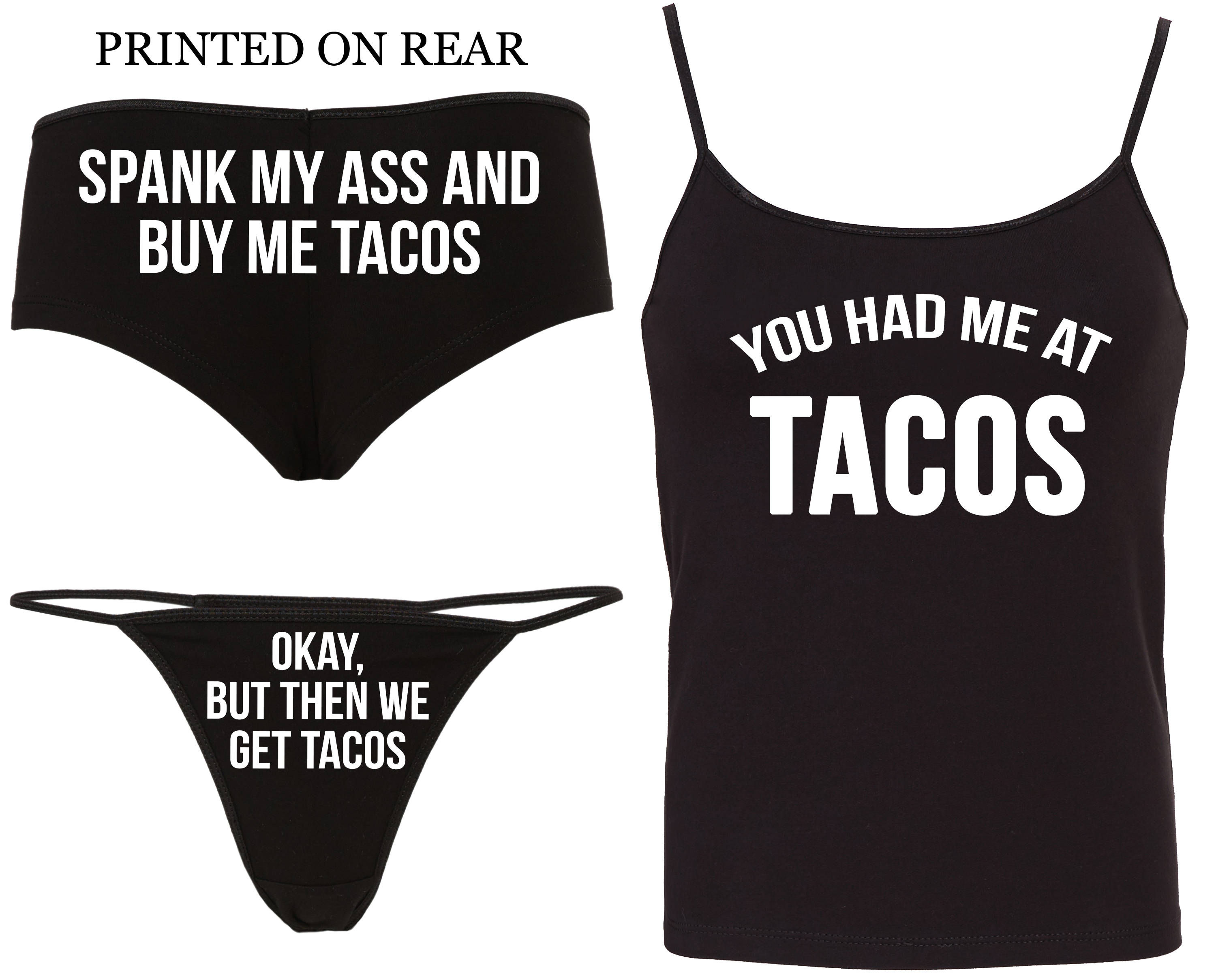 You Had Me at TACOS Camisole Set 15 Color Choices Matching