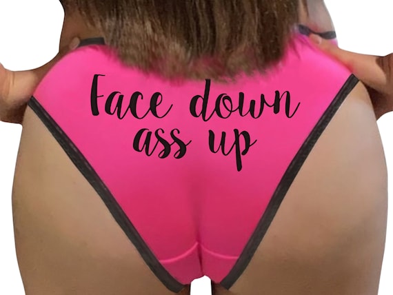 FACE DOWN ASS Up!! Pink Bikini Panty lace Trim bachelorette hen party funny party sexy military homecoming bridal hot night slave slut
