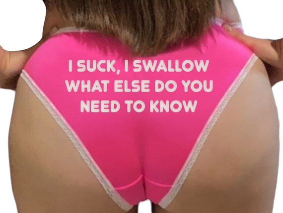 I SUCK I SWALLOW - Pink Bikini Panties Lace Trim HotWife owned shared slut panty sexy slutty swing blow job oral sex love cuckhold swinger