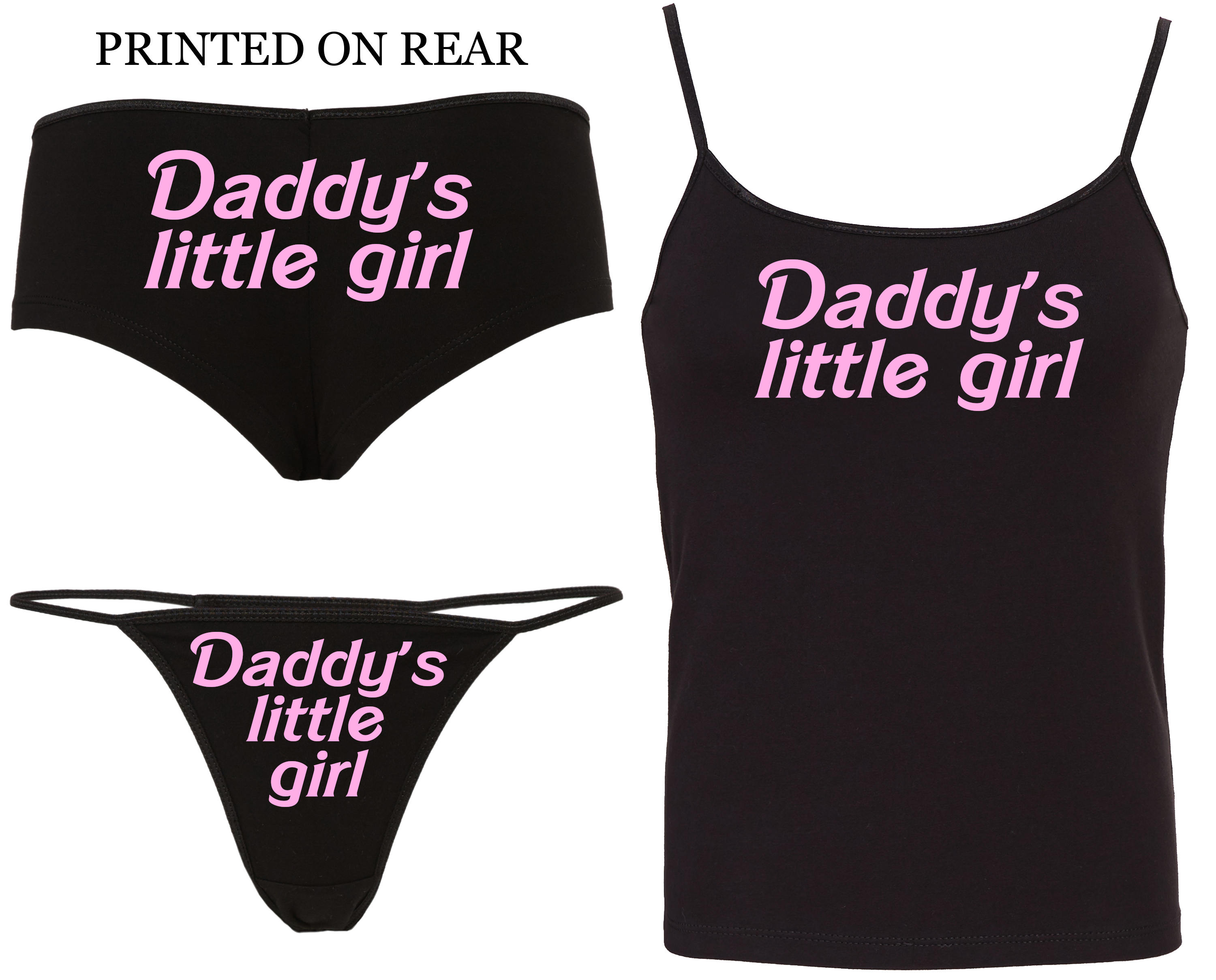 DADDYS LITTLE GIRL Camisole Set 15 Color Choices Matching Boy Short or Thong  Panties Boyshort Hen Party Bachelorette Bdsm Ddlg Cglg Baby -  Norway