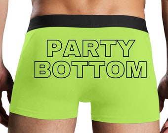 Knaughty Knickers Party Unterhose Lustige Gay Herren Neon Gelb Stamm Boxer Briefs