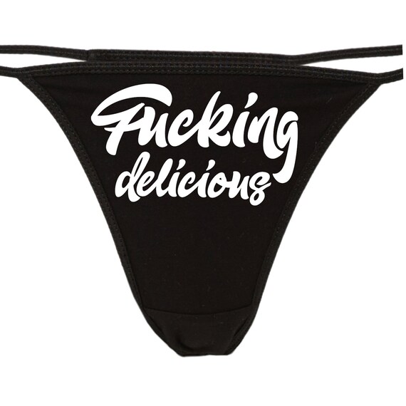 FUCKING DELICIOUS flirty thong show your slutty side oral sex eat me meowt great bachelorette gift shower hen night bridal party shower