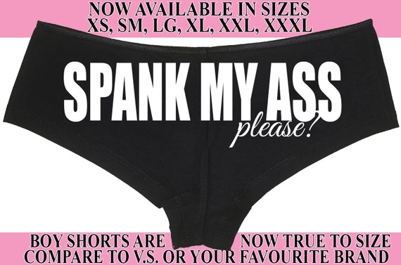 SPANK My ASS Please? buy me pizza tacos boy short panty panties boyshort sexy rude bdsm slutty slut flirty fun gift bridal hen party ddlg