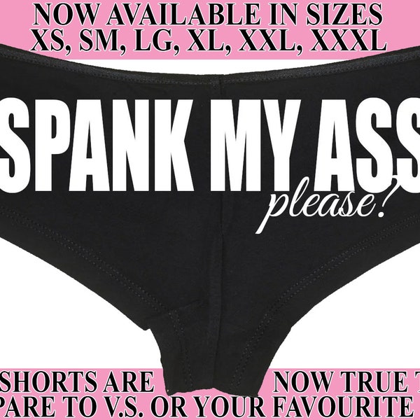 SPANK My ASS Please? buy me pizza tacos boy short panty panties boyshort sexy rude bdsm slutty slut flirty fun gift bridal hen party ddlg