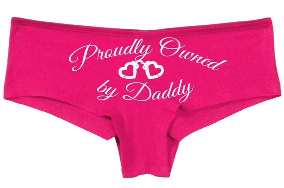 PROUDLY OWNED by DADDY Little Slave Pink Boy Short Panties Boyshort Color  Sexy Funny Rude Collar Collared Neko Pet Play Kitten Cgl Ddlg -  Canada