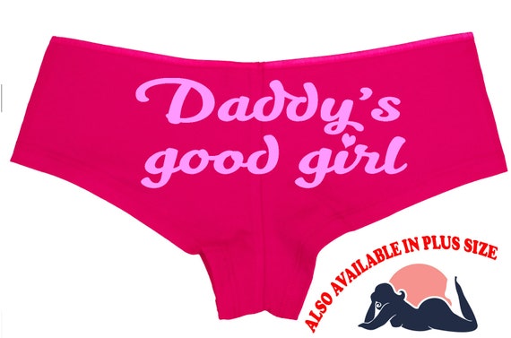 DADDY'S GOOD GIRL owned slave cute hot pink fuchsia boy short panties sexy rude collared play kitten ddlg clothing bdsm cglg submissive slut