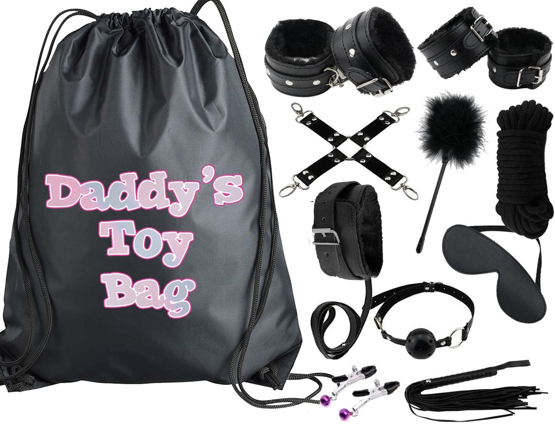 Sparkly Pastel Daddys Toy Bag Beginners Bondage Kit Daddy Master DDLG