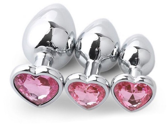 Light BABY PINK HEART Shaped Acrylic Crystal Butt plug 3 sizes anal toy sex jeweled ass dildo cglg hotwife hot wife vixen slut Princess slut